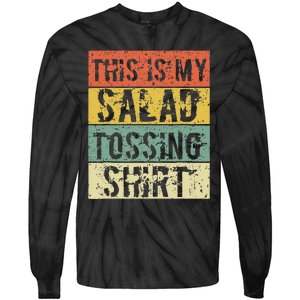 This Is My Salad Tossing Salad Tosser Joke Meme Humorous Tie-Dye Long Sleeve Shirt