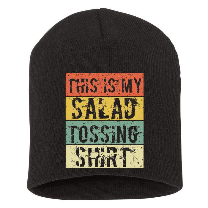 This Is My Salad Tossing Salad Tosser Joke Meme Humorous Short Acrylic Beanie