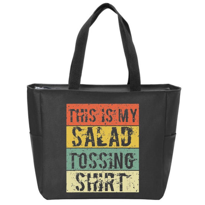 This Is My Salad Tossing Salad Tosser Joke Meme Humorous Zip Tote Bag