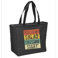 This Is My Salad Tossing Salad Tosser Joke Meme Humorous Zip Tote Bag