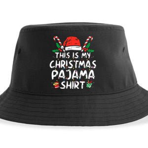 This Is My Christmas Pajama Funny Xmas Pjs Sustainable Bucket Hat