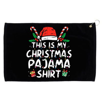 This Is My Christmas Pajama Funny Xmas Pjs Grommeted Golf Towel