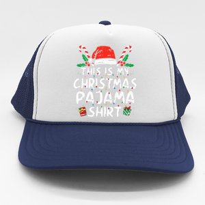 This Is My Christmas Pajama Funny Xmas Pjs Trucker Hat