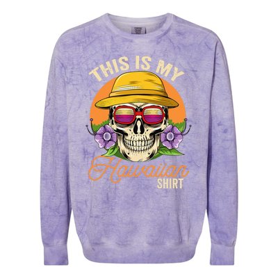 This Is My Hawaiian Aloha Hawaii Colorblast Crewneck Sweatshirt