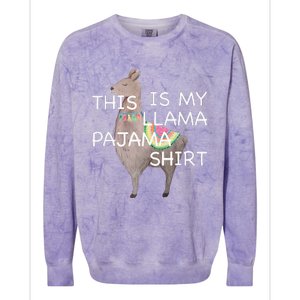 This is my Llama Pajama Funny Bedtime Colorblast Crewneck Sweatshirt