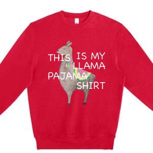 This is my Llama Pajama Funny Bedtime Premium Crewneck Sweatshirt