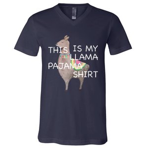 This is my Llama Pajama Funny Bedtime V-Neck T-Shirt