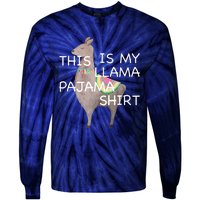 This is my Llama Pajama Funny Bedtime Tie-Dye Long Sleeve Shirt