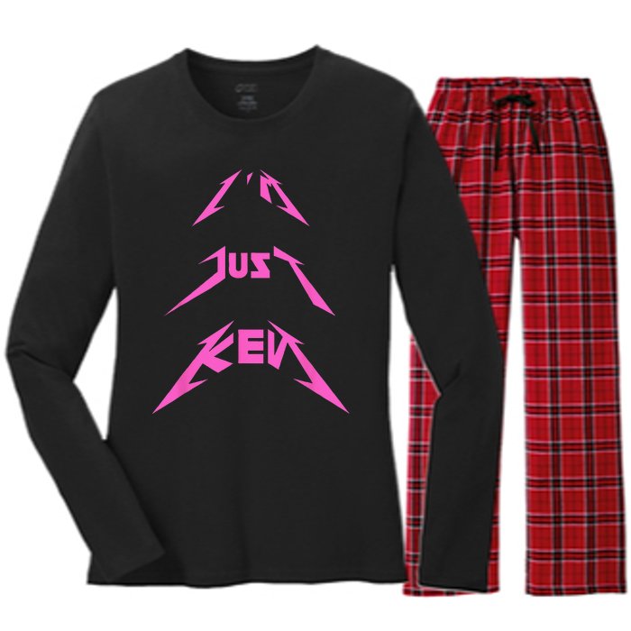 This Is My Ken Costume Im Just Ken Funny Pun Halloween Women's Long Sleeve Flannel Pajama Set 