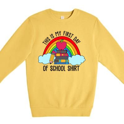 This Is My First Day Of School Premium Crewneck Sweatshirt