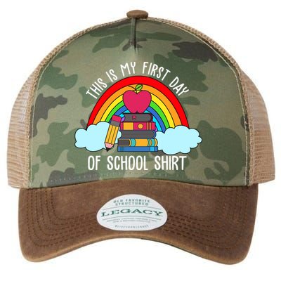 This Is My First Day Of School Legacy Tie Dye Trucker Hat