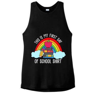 This Is My First Day Of School Ladies PosiCharge Tri-Blend Wicking Tank