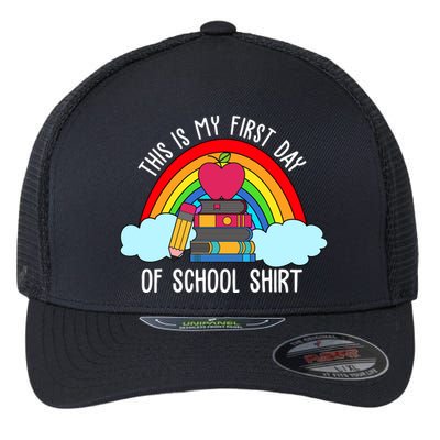 This Is My First Day Of School Flexfit Unipanel Trucker Cap