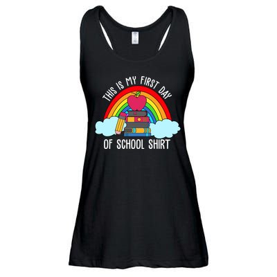This Is My First Day Of School Ladies Essential Flowy Tank