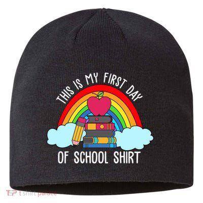 This Is My First Day Of School Sustainable Beanie