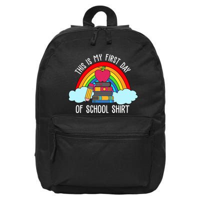 This Is My First Day Of School 16 in Basic Backpack