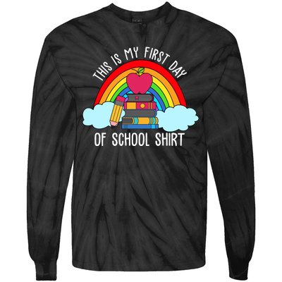 This Is My First Day Of School Tie-Dye Long Sleeve Shirt