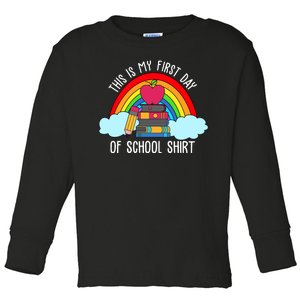 This Is My First Day Of School Toddler Long Sleeve Shirt