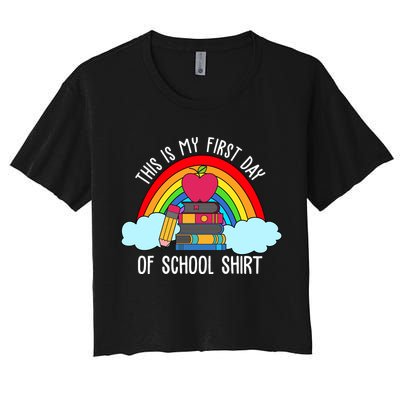 This Is My First Day Of School Crop Top