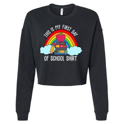 This Is My First Day Of School Cropped Pullover Crew