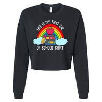 This Is My First Day Of School Cropped Pullover Crew