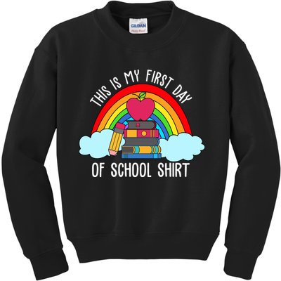 This Is My First Day Of School Kids Sweatshirt