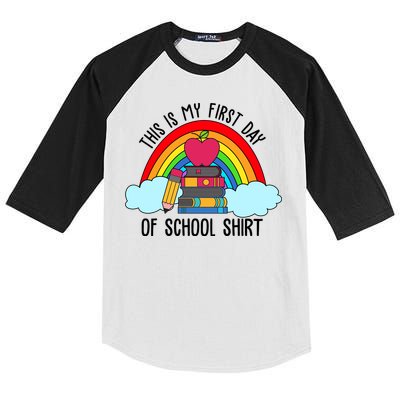 This Is My First Day Of School Kids Colorblock Raglan Jersey