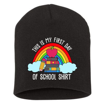 This Is My First Day Of School Short Acrylic Beanie