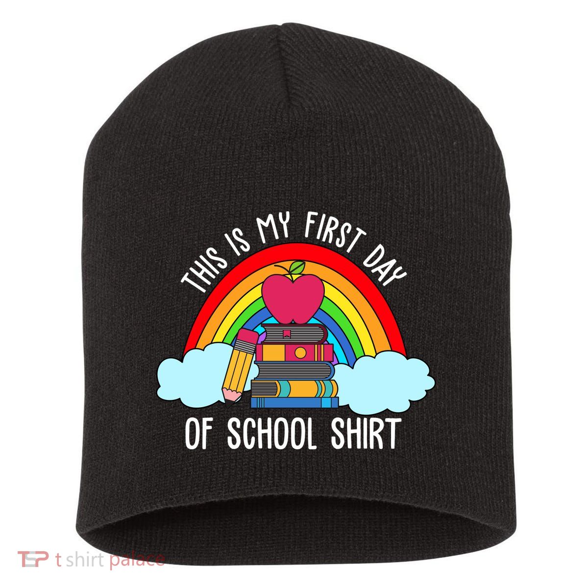 This Is My First Day Of School Short Acrylic Beanie