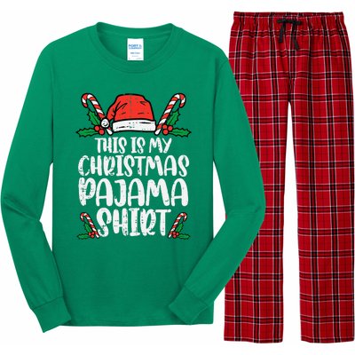 This Is My Christmas Pajama Funny Xmas Pjs Long Sleeve Pajama Set