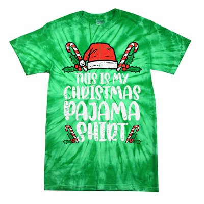 This Is My Christmas Pajama Funny Xmas Pjs Tie-Dye T-Shirt