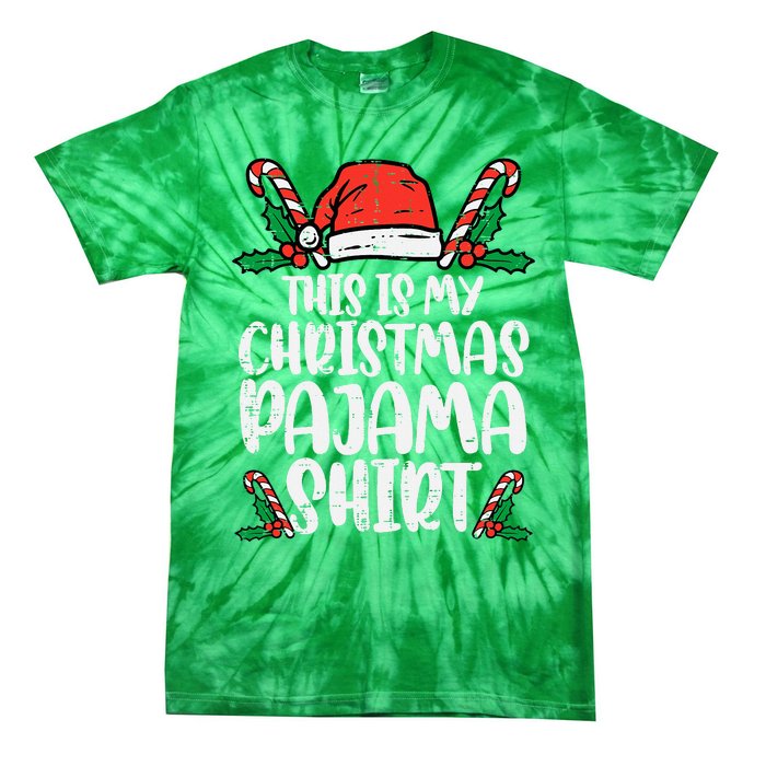 This Is My Christmas Pajama Funny Xmas Pjs Tie-Dye T-Shirt