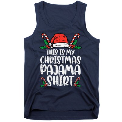 This Is My Christmas Pajama Funny Xmas Pjs Tank Top