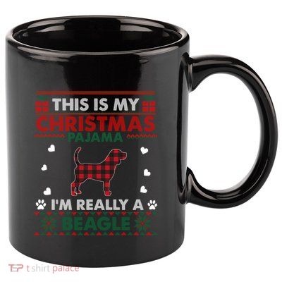 This Is My Christmas Pajama Beagle Cute Dog Owner Christmas Gift 11oz C Handle Ceramic Mug