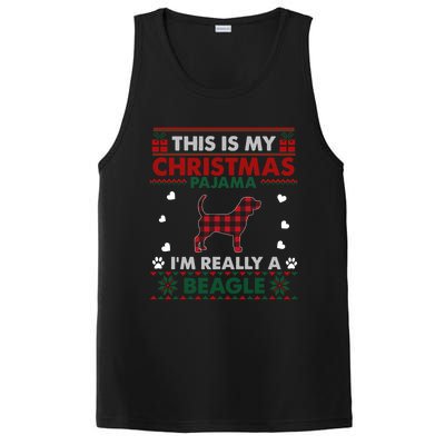 This Is My Christmas Pajama Beagle Cute Dog Owner Christmas Gift PosiCharge Competitor Tank