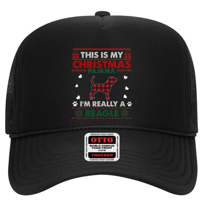 This Is My Christmas Pajama Beagle Cute Dog Owner Christmas Gift Trucker Hat