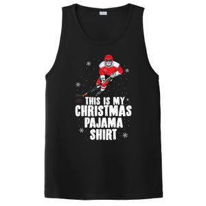 This Is My Christmas Pajama Gift Funny Ice Hockey Santa Gift PosiCharge Competitor Tank