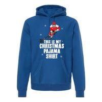 This Is My Christmas Pajama Gift Funny Ice Hockey Santa Gift Premium Hoodie