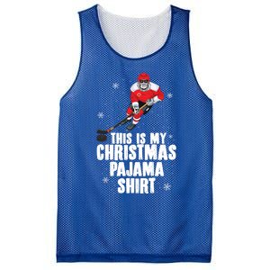 This Is My Christmas Pajama Gift Funny Ice Hockey Santa Gift Mesh Reversible Basketball Jersey Tank