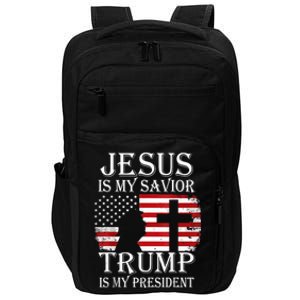 Trump Is My President American Flag Great Gift Impact Tech Backpack