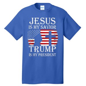 Trump Is My President American Flag Great Gift Tall T-Shirt