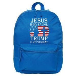 Trump Is My President American Flag Great Gift 16 in Basic Backpack