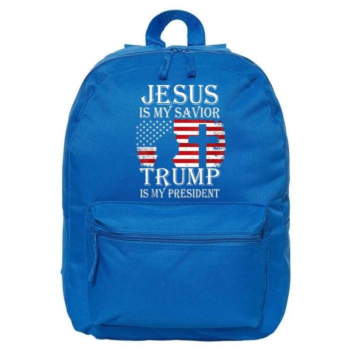 Trump Is My President American Flag Great Gift 16 in Basic Backpack