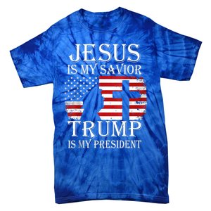 Trump Is My President American Flag Great Gift Tie-Dye T-Shirt