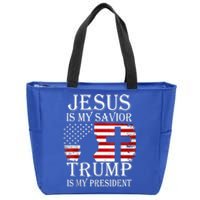 Trump Is My President American Flag Great Gift Zip Tote Bag