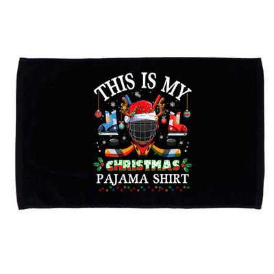 This Is My Christmas Pajama For Hockey Lover Cool Gift Microfiber Hand Towel