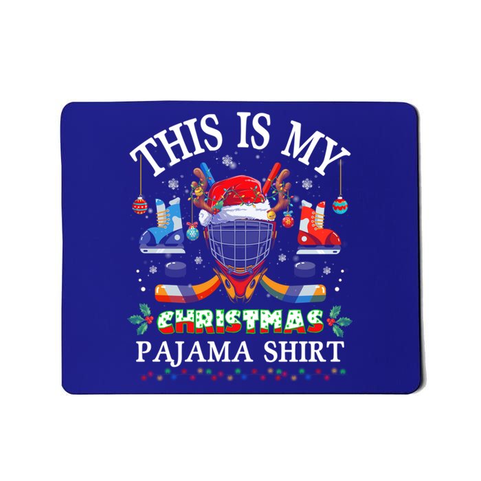 This Is My Christmas Pajama For Hockey Lover Cool Gift Mousepad