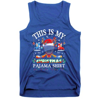 This Is My Christmas Pajama For Hockey Lover Cool Gift Tank Top