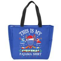 This Is My Christmas Pajama For Hockey Lover Cool Gift Zip Tote Bag