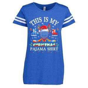 This Is My Christmas Pajama For Hockey Lover Cool Gift Enza Ladies Jersey Football T-Shirt